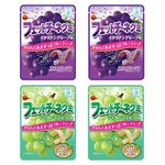 Fettuccine Gummi Italian Set 1.8oz 2Types ~ 2pcs Japanese Grape And Peach Taste Gummy Candy Bourbon Ninjapo