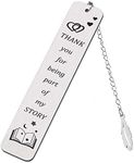 Metal Bookmarks,Book Marker Clip for Book Lovers Teachers Students Friends Inspirational Bookmark Teacher's Day Graduation Christmas Anniversary Birthday Gifts (Thank You for Being Part of My Story)