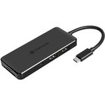 Transcend USB 3.1 Gen 2 Interface 6-in-1 USB Type-C Hub, (Two Type-C Slot, Two Type-A Slot, 1X Sd/Microsd Card Slot) Up to 10Gb/S Transfer Rates Black - Ts-Hub5C Port