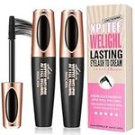 2Packs 4D Mascara,Black Waterproof Mascara Volume and Length,Long Lasting,Lengthening Mascara, No Smudge Maskara, All Day Exquisitely Full, Thick