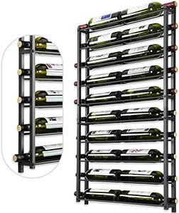 AQAREA Wine Rack Wall Mounted: 20 Bottles Hanging Wine Rack Wall Mount - Black Wall Wine Storage Holder