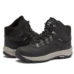 HI-TEC Altitude VI I WP Leather Waterproof Men's Hiking Boots, Work Boots for Men, Outdoor Trekking Trail and Backpacking Shoes with Michelin Rubber Outsoles - Black or Brown, Medium or Extra Wide,