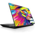 15 15.6 inch Laptop Notebook Skin vinyl Sticker Cover Decal Fits 13.3" 14" 15.6" 16" HP Lenovo Apple Mac Dell Compaq Asus Acer / Colorful Lion Abstract Paint