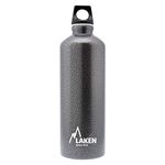 LAKEN Futura Water Bottle with Narrow Mouth, Single Wall Lightweight Aluminum BPA Free, Leak-Proof Screw Cap, 0.75L, Granite