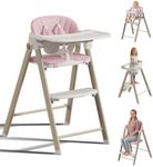 Folding Baby High Chair & Toddler Standing Tower for Girls 6 Months+, Pink