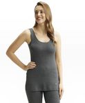 Jockey Snug Fit Thermal Tank Top for Women 2500_Charcoal Melange_M