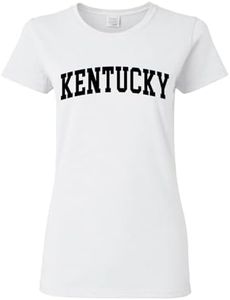 State of Kentucky Style Black Fashion Womens Graphic T-Shirt, White, 3X-Large