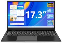 SGIN Laptop 17.3 Inch 4GB RAM 128GB SSD, i3-5005U Celeron Dual-Core Processor Up to 2.4GHz, 1080P FHD Notebook Laptop with Dual Band WiFi, 2xUSB 3.0, Keyboard Film in Eight Languages