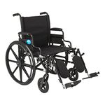 Medline K4 Extra-Wide Lightweight Elevating Wheelchair, RDLA, 22 Inch