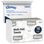 Kleenex Hand Towels 1890 - Multifold Paper Hand Towels - 16 Packs x 150 White Paper Towels (2,400 Total)