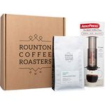 Rounton Coffee | Coffee Maker Gift Set with a 250g bag of Freshly Roasted Coffee | Complete Coffee Maker with 350 filters, scoop and stirrer | Espresso on the GO! (Medium Grind)