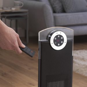 Dimplex Studio G 2.5kW Ceramic Tower Heater – Portable Electric, Oscillating, Timer & Remote, Black