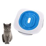 Generic Cat Toilet Training Kit, Kitten Pet Toilet Training System, Pets Litter Tray Mat, Kitty Urinal Seat , Pet Cleaning Cat Training Supplies, Blue Convenient Groove Design Safe Non-toxic