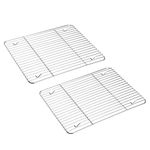 Cooling Rack Set of 2, Homikit Stainless Steel Wire Grill Rack for Oven Roasting Baking Cooking Grilling, Fit Baking Tray for Cake/Meat/Bread, Heavy Duty & Dishwasher Safe -29.5x23x1.5cm