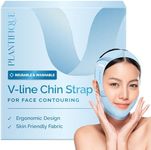 PLANTIFIQUE Chin Strap for Face Contouring - Reusable V Line Ice Silk Fabric Mask - Double Chin Shaping, Adjustable, Breathable Fabric - Jawline Shaper for Women & Men