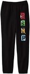 Bioworld Harry Potter Hogwarts Houses Letters Youth Black Graphic Sweatpants-Small