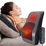 Boriwat Shiatsu Neck and Back Massager with Heat, Massage Pillow, Massagers for Neck, Back, Shoulder, Leg Pain Relief, Christmas Gifts for Men Women Mom Dad - Dark Gray