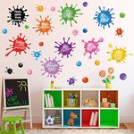 Inspirational Quote Wall Stickers Colorful Letter Wall Stickers Watercolor Paint Educational Wall Decals Removable Motivational Positive Phrases Wall Sticker for Kids Classroom Nursery bedroom School