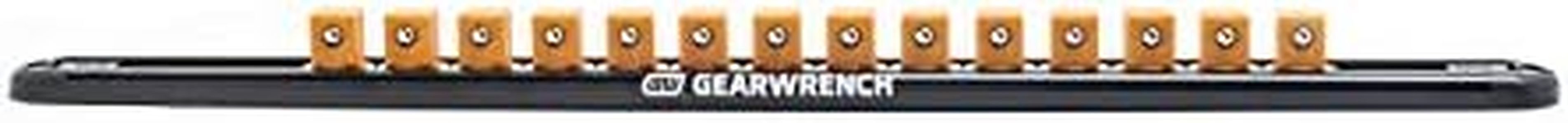 GEARWRENCH 1/2-inch Drive Magnetic Socket Rail Includes 14 Clips, Multi