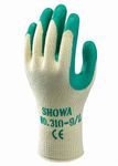 Showa 310 Green Latex Palm Coated Work Gloves, Large