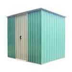 Panana 8 x 4ft Metal Garden Apex Roof Storage Shed with FREE Ground Anchoring Kit