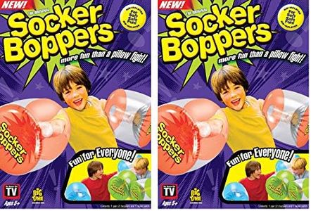 SOCKER BOPPERS Inflatable Boxing Pillows - 2 Pairs of Boppers