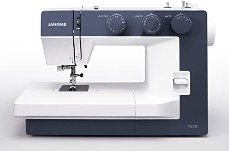Janome 1522BL: Sewing Machine: 22 stitches including 1-Step Buttonhole, Easy Auto Needle Threading with All Metal Hook, All Metal Bobbin Case, All metal Shuttle, Cast Aluminium Frame
