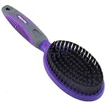 Hertzko Bristle Brush For Dogs and Cats with Long or Short Hair - Dense Bristles Remove Loose Hair from Top Coat, Removes Tangles, Dander, Dust, Trapped Dirt and Dead Undercoat (Single Sided)