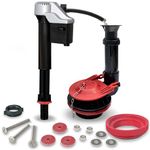 Korky 5010MP Large 3-inch Complete Repair Kit Fixes: Running, Noisy, No/Slow Refill, and No/Weak Flush Toilets, Easy to Install, Black, Red, and Silver