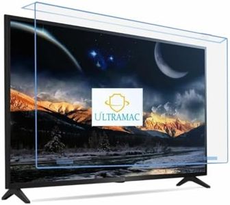 ULTRAMAC 40 INCH LED LCD PLASMA CURVED TV SCREEN PROTECTOR GLASS GUARD FOR LED TV 100% CRYSTAL CLEAR TRANSPARENT [Non Breakable Tempered Fiber Glass Guard] 1 YEAR WARRANTY