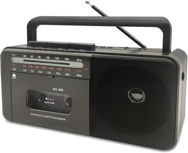 Cassettensplayer Bluetooth Boombox, Recorder AM/FM/SW Stereo Radio Band/Recorder with Big Speaker and Earphone Connection, USB/TF/MP3 Band Player Work AC or