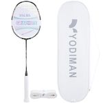 YODIMAN Professional Badminton Racket - Carbon Graphite & Carbon Fibre, Ultra-Light Single Racket for Enhanced Performance