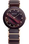 BERING Ceramic Collection Quartz Brown Women's Watch with Ceramic Link Band 11435-765