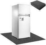 Nkiy Quen 2 Pcs Multifunctional Refrigerator Floor Protector Mats-39" x 39" Adjustable Under Fridge Mats-Non Slip Felt Home Appliance Mats for Refrigerators,Washing Machines,Coffee Makers