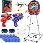 Shooting Target for Nerf w/Toy Guns and Foam Darts, Upgrade Digital Shooting Game with Touch Screen Practice Target, Electronic Scoring Targets for Nerf Gun for Kids Aged 5 -13 Boys, Girls