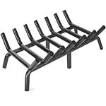 Orgneas Fireplace Grate 24 inch Heavy Duty, Fireplace Log Holder Solid Round Steel Wrought Cast Iron Firewood Burning Rack with 6 Support Legs and 7 Bars for Indoor and Outdoor Fireplace