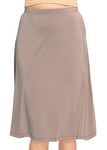 Knee Length and Midi A-Line Flowy Skirt | Comfortable Clothes for Women | S-5X, Mocha, S