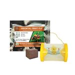 ACTIVE IPM Fruit Fly Trap + Bactrocera dorsalis Pheromone Lure (Combo Pack of 2 Sets) for Attracting, Trapping Oriental Fruit Fly Insect s in Mango, Guava, Citrus, Watermelon, Orange etc