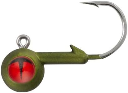 Northland Fishing Tackle Freshwater Tungsten Short Shank Fishing Jig for Bass, Walleye, Trout, and Many Others, Metallic Olive, 3/8 Oz 3/0 Hook, 2/Card