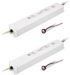 LEONLITE 8.5W LED Emergency Driver, 120V-277VAC, Voltage Range 3-60VDC, UL Listed, Fit for Commercial Fixture 8-72W, Rechargeable Backup Battery, 90mins Duration, for Troffer, Panel, Linear, Pack of 2