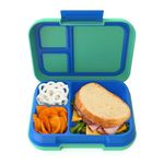 Bentgo® Pop - Leak-Proof Lunch Box & Removable Divider for Ages 8+ & Teens - Lunch Container Holds 5 Cups of Food; 3-4 Compartments; Microwave/Dishwasher Safe; 2 Year Warranty (Spring Green/Blue)