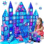 Magnetic Building Blocks Magnetic Tiles 102PCS Princess Castle STEM Toys With Ferris Wheel/2 Cars Educational Construction Magnets Toys Gift for Kids Boy Girls Age 3+ 4 5 6 7 8 Year Christmas Birthday