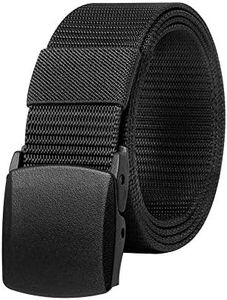 KEYNAT Cintura Uomo Tattica in Nylon con Fibbia Plastica, Cinture Militare in Tela 125cm*3.8cm, Regolabile Casuale Cinghia dei Jeans, Esterne