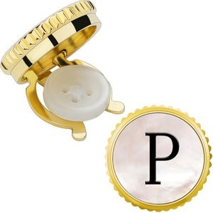 Tuxedo Button Covers for Mens Dress Shirts, Initial Tux Button Cover Cufflinks Personality Mother of Pearl Cuff Links on Birthday Wedding Bussiness