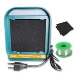 KRLWO Solder Smoke Absorber with LED Light, Smoke Rmover Fan, Fume Extractor Solder Working Fan with Solder Wire & 3 Activated Carbon Filters for Soldering Station, DIY, Braze Welding