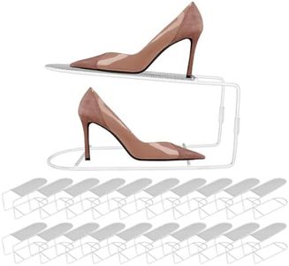 CiBiZi Shoe Slots Organizer 20Pack Metal Shoe Stackers for a Pair of Shoes Display Shelf Shoe Holder Shoe Storage Closet Organizers Shoe Space Saver Organizador de Zapatos White