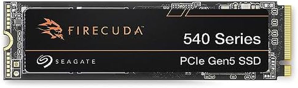 Seagate FireCuda 540 SSD, 1 TB, Unidad de Estado sólido Interna - M.2 2280 PCIe Gen 5, velocidades de hasta 10.000 MB/s y 2000 TB de TBW, 3 Anos Rescue Services (ZP1000GM3A004)