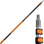 7-24 ft Long Telescopic Extension Pole // Multi-Purpose Extendable Pole with Universal Twist-on Metal Tip // Lightweight and Sturdy // Best Telescoping Pole for Painting, Dusting and Window Cleaning