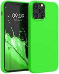 kwmobile Case Compatible with Apple iPhone 12 Pro Max Case - TPU Silicone Phone Cover with Soft Finish - Neon Green