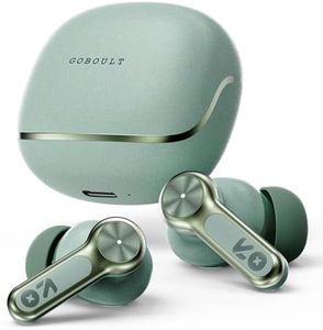 GOBOULT Raven in Ear TWS Earbuds with 70H Playtime, App Support, Quad Mic ENC, Dual Device Pairing, 10mm Bass Driver, 50ms Ultra Low Latency, Bluetooth 5.4 Wireless Earbuds (Ice Mint)